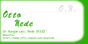 otto mede business card